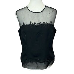 Sheri Martin Illusion Blouse Black